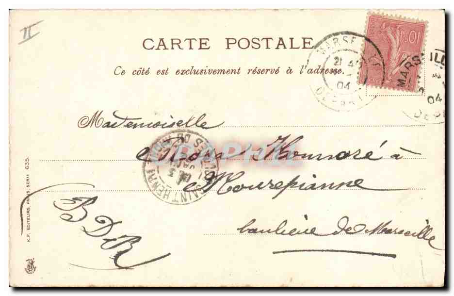 CPA Fantaisie Fleurs  — Rückseite