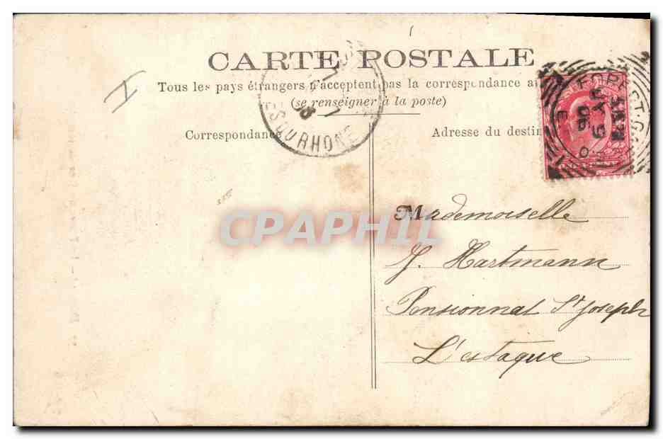 CPA Phare Dieppe Le phare un jour de tempete — Rückseite