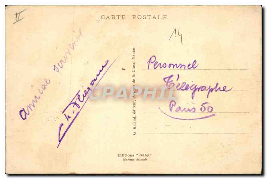 CPA Phare Ouistreham Depart du bateau du Havre — Rückseite