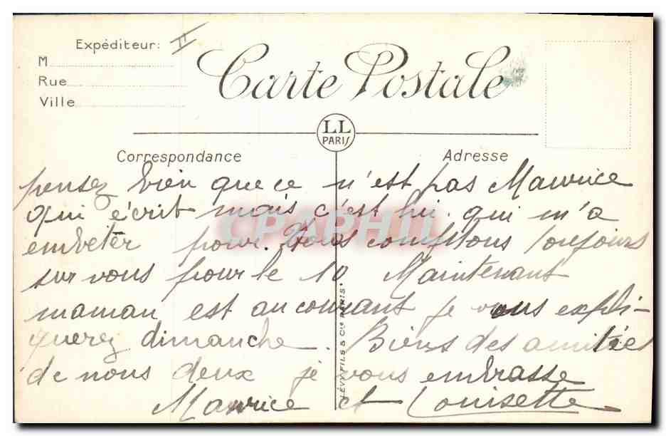 CPA Phare Le Havre L'entree Jetees et la Have Bateau — Rückseite