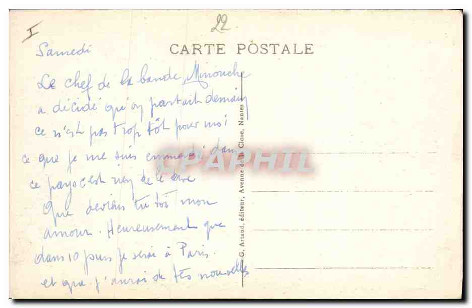 CPA Erquy L'avancee du quai Phare Bateaux — Rückseite