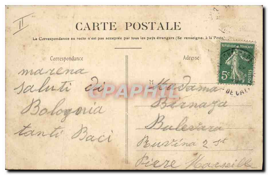 CPA Phare Boulogne sur Mer Vapeur excursionniste Le Holland — Rückseite