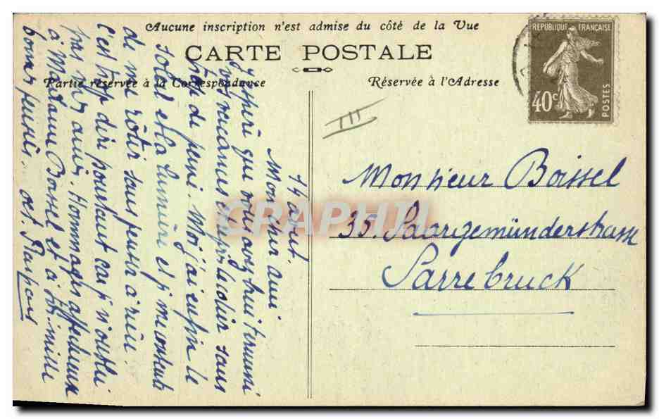 CPA Phare de Cordouan par gros temps — Rückseite