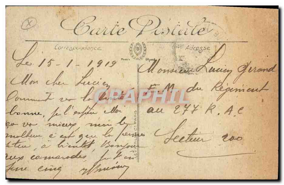 CPA Phare de Cordouan par gros temps — Rückseite