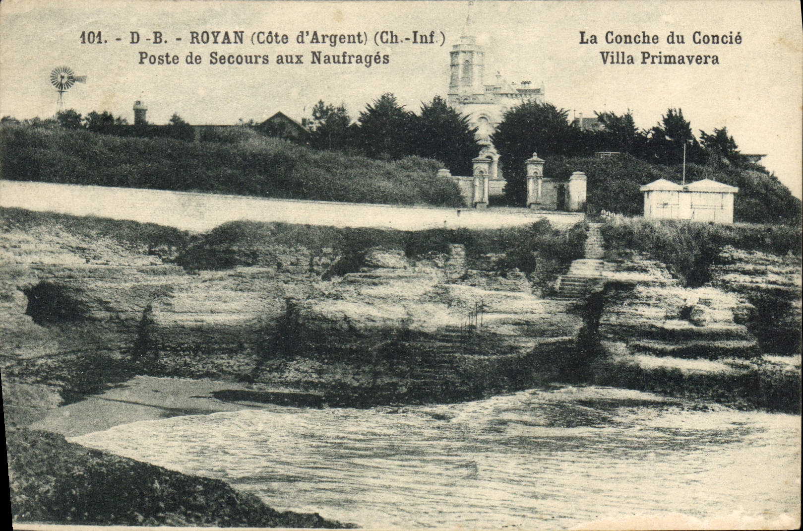 CPA Phare Royan Poste de secours aux Naufrages La Conche du Concie Villa Primavera