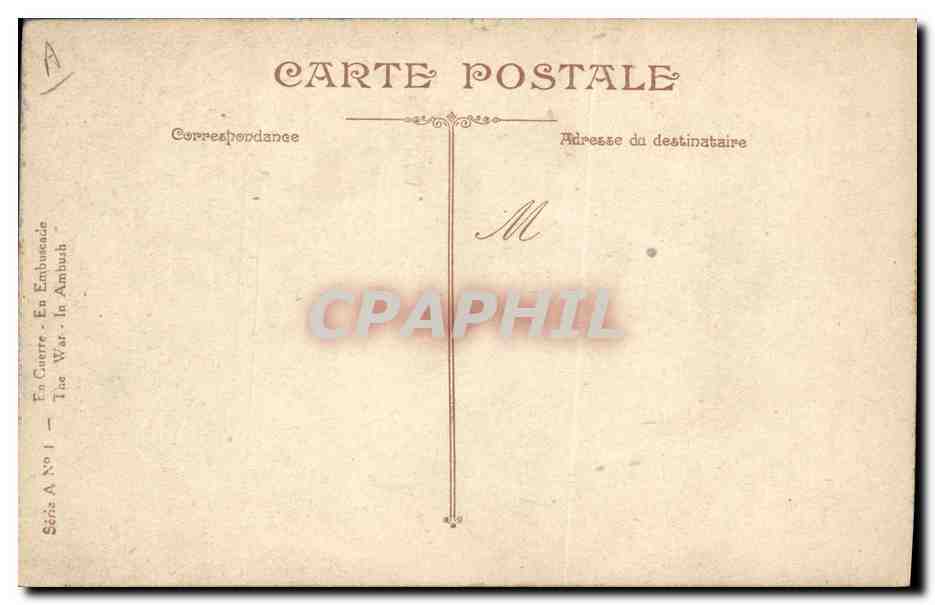 CPA Militaria En embuscade — Rückseite