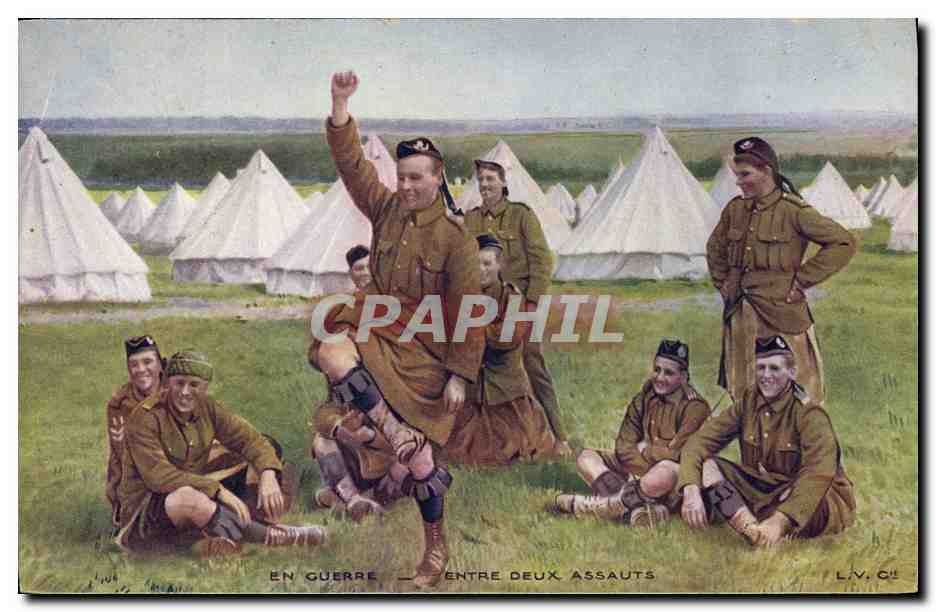 CPA Militaria Entre deux assauts