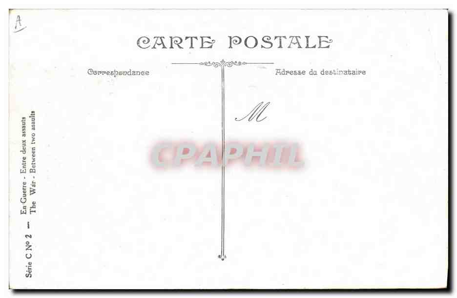 CPA Militaria Entre deux assauts — Rückseite