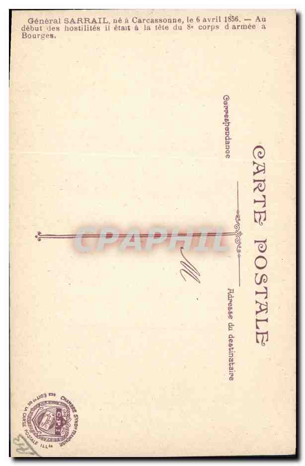 Général Sarrail — Portrait militaire — Photo Henri Manuel, Paris — Reverso