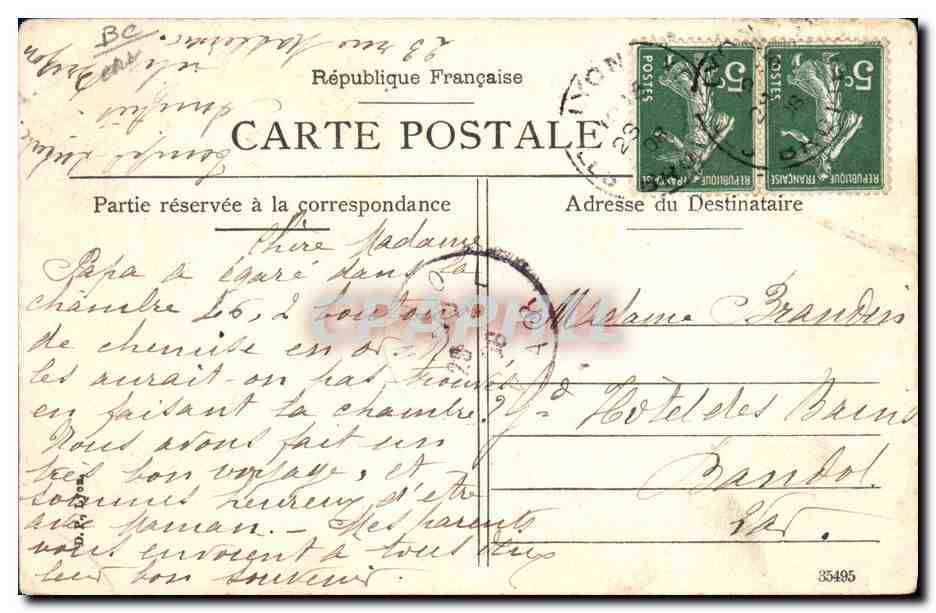 CPA Fantaisie Journaux Journal L'Echo de Paris — Verso