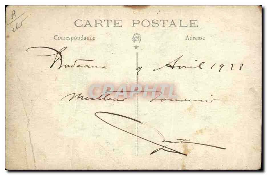 CARTE PHOTO Bordeaux Journaux Journal — Back