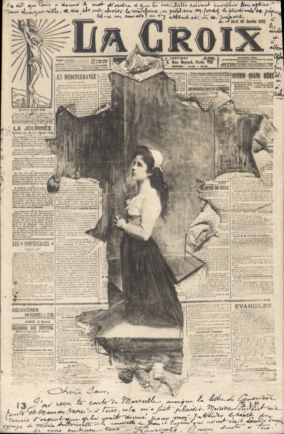 La Croix — Journal de l'Église — éditeur S. Rue Bayard, Paris VIII