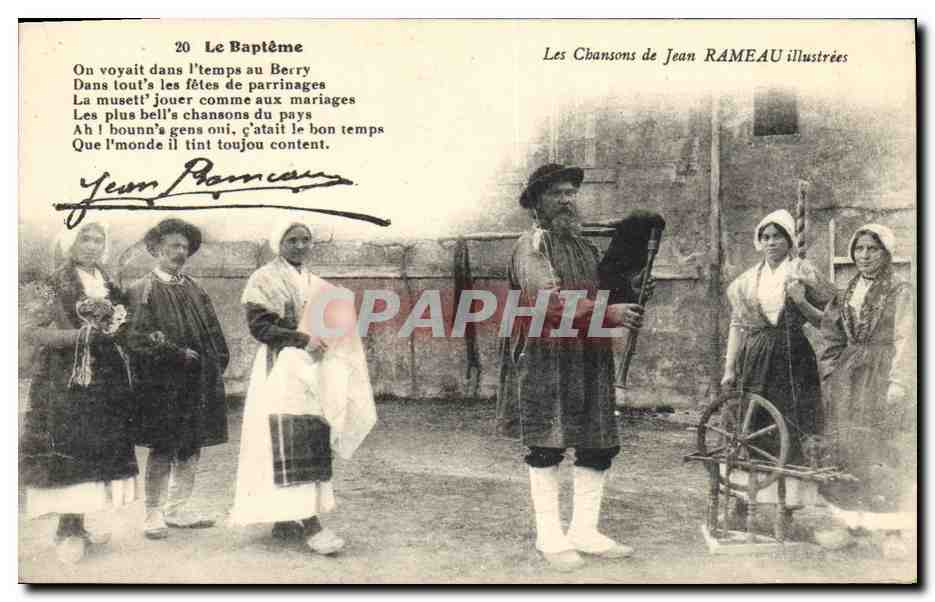 CPA Folklore Les chansons de Jean Rameau illustrees Le bapteme