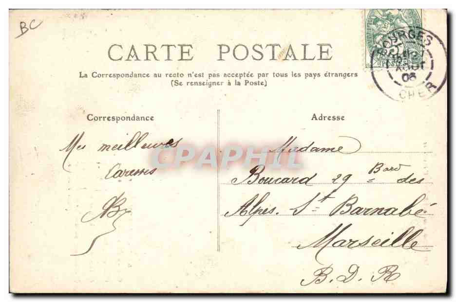 CPA Folklore Les chansons de Jean Rameau illustrees Un gas du Berry Musique — Verso