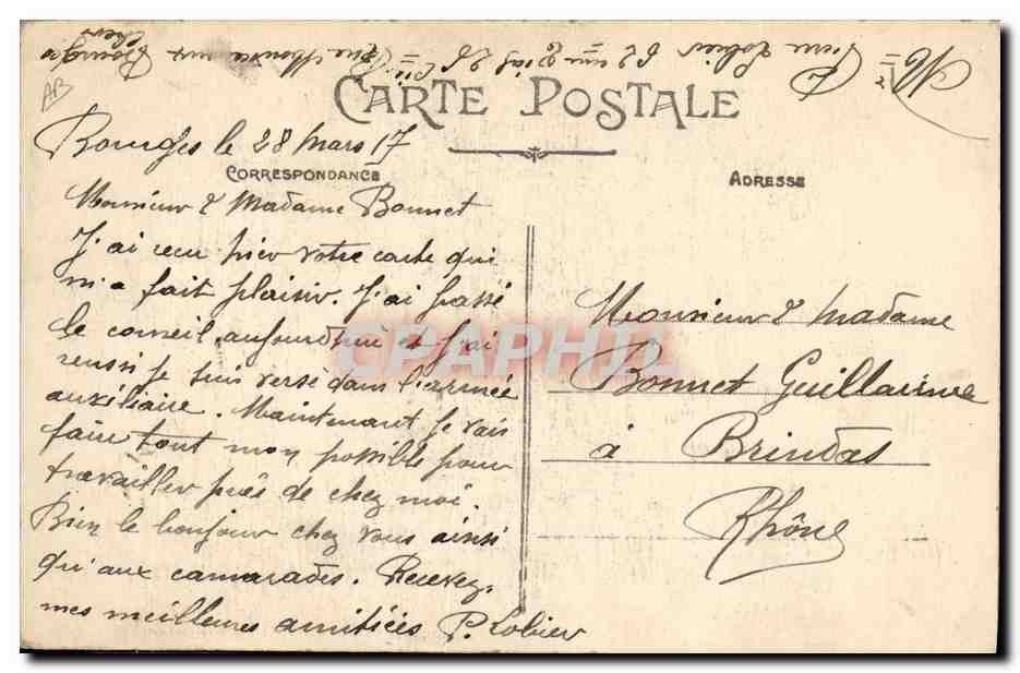CPA Folklore Les chansons de Jean Rameau illustrees Le parrain — Verso