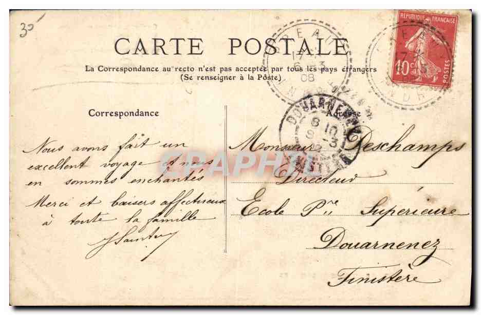 CPA Folklore Les chansons de Jean Rameau illustrees Nos gentes Berrichonnes — Verso