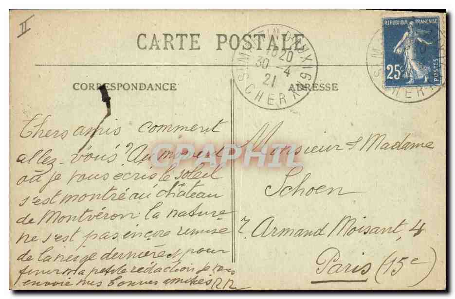 CPA Folklore Les chansons de Jean Rameau illustrees La commission — Verso