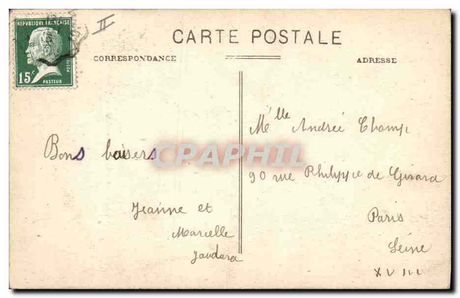 CPA Folklore Les chansons de Jean Rameau illustrees La p'tit Farmiere — Verso
