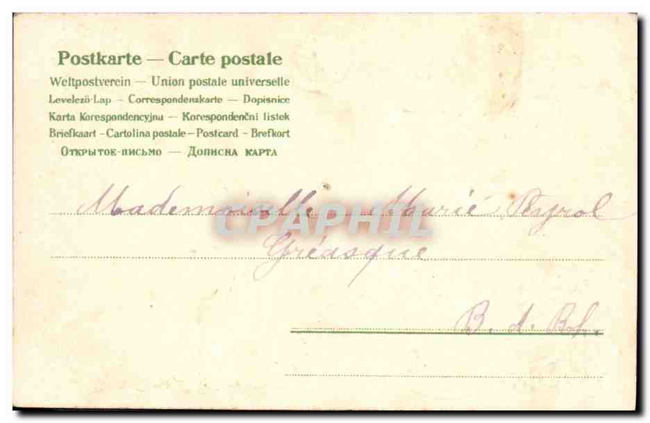CPA Fantaisie Fleurs  — Verso