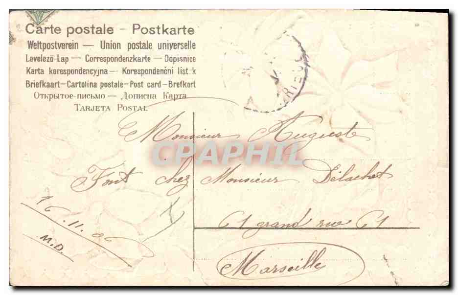 CPA Fantaisie Fleurs  — Rückseite