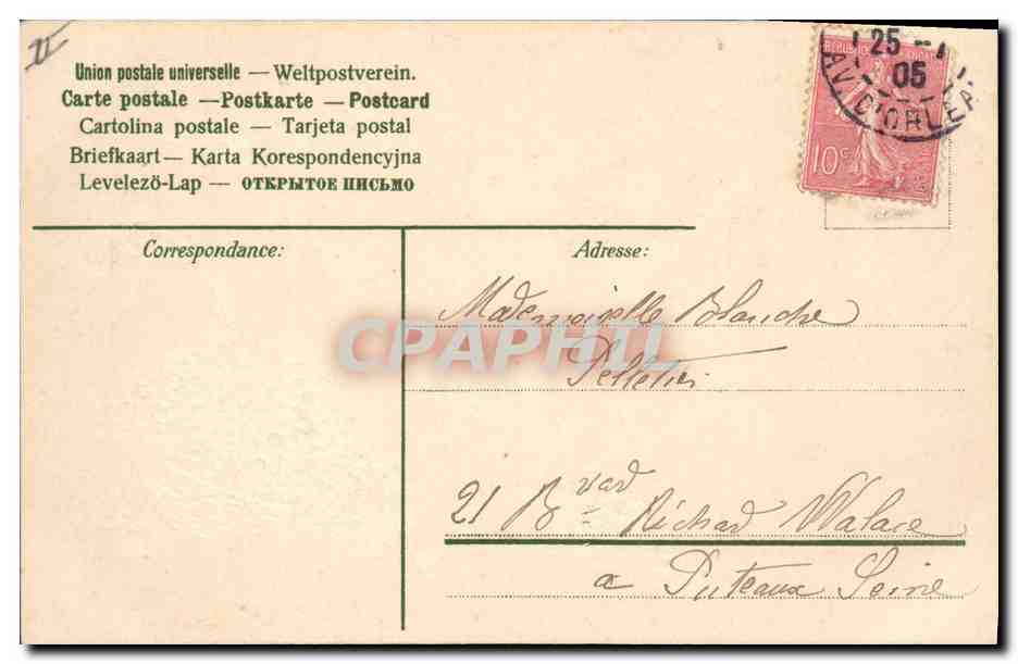 CPA Fantaisie Fleurs  — Rückseite