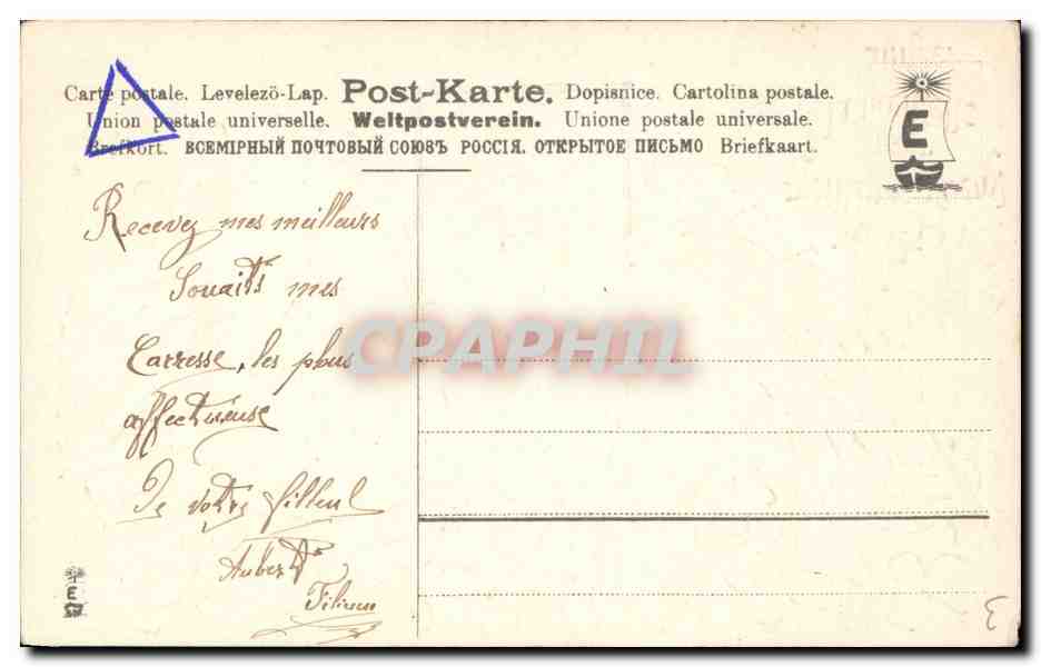 Deux oiseaux blancs — Janvier — éditeur M.S.I.B. n°13561 — Rückseite