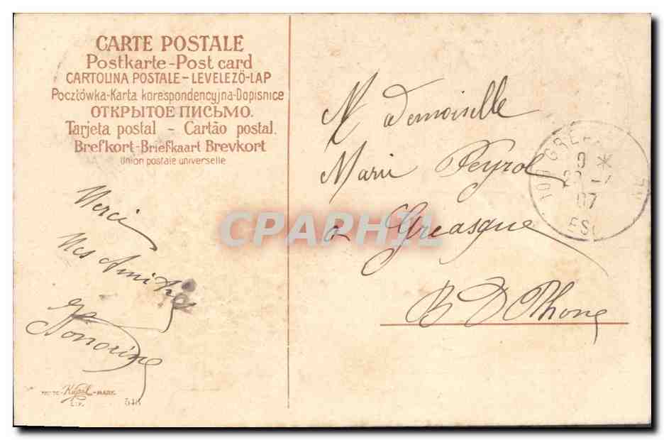 CPA Fantaisie Fleurs  — Rückseite