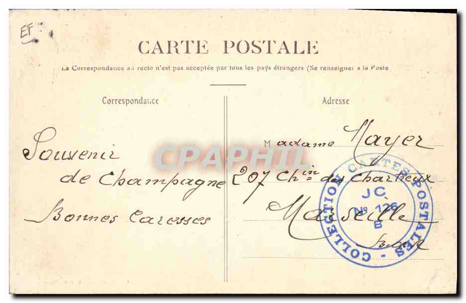 La Champagne — Travail de la Vigne — Les Vendanges — L’Epluchage — J. W. Stendanger, Imp. A. L. E. Chartrou — Reverso