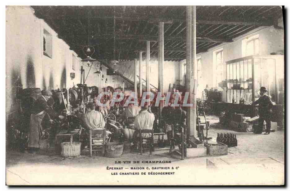 Épernay — Maison C. Gauthier & Cie — Les chantiers de dégorgement