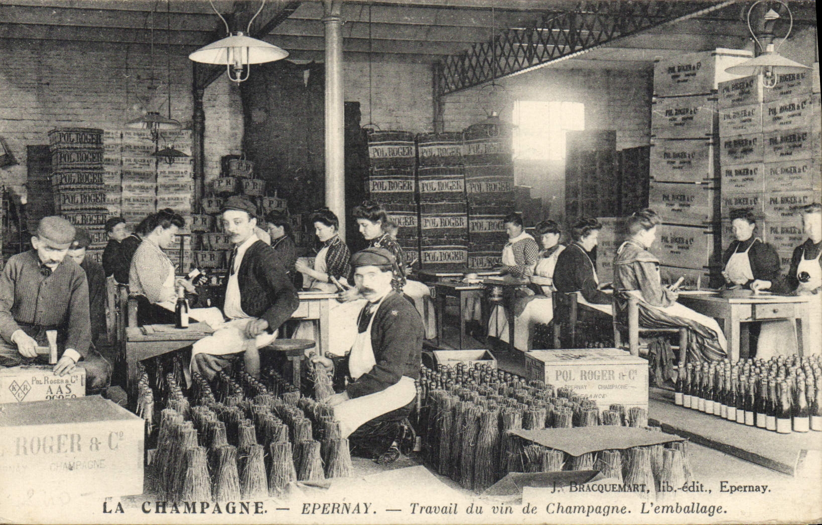 La Champagne — Epernay — Travail du vin de Champagne. L'emballage — J. Bracquemart, lib.édit., Epernay.