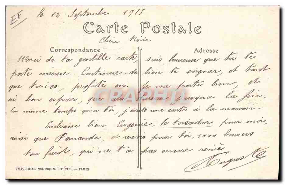 La Champagne — Epernay — Travail du vin de Champagne. L'emballage — J. Bracquemart, lib.édit., Epernay. — Verso