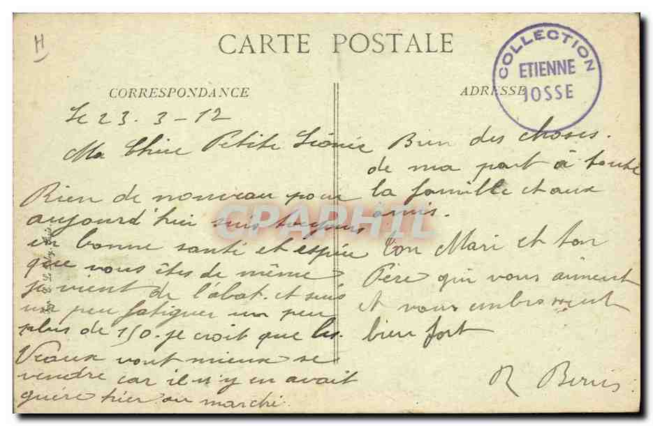 CPA Folklore Vigne Vendanges Champagne Vieux couple — Rückseite