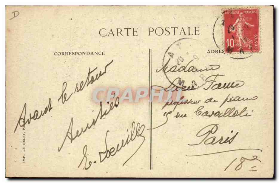CPA Folklore Vigne Vendanges Champagne La cueillette du raisin — Rückseite