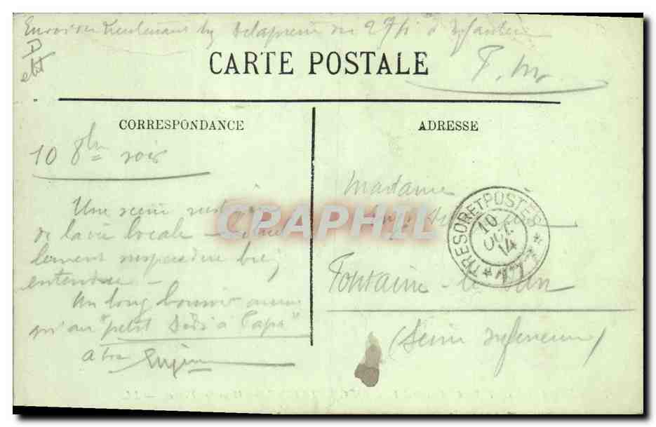 CPA Folklore Vigne Vendanges Champagne Dans les vignes TOP  — Rückseite