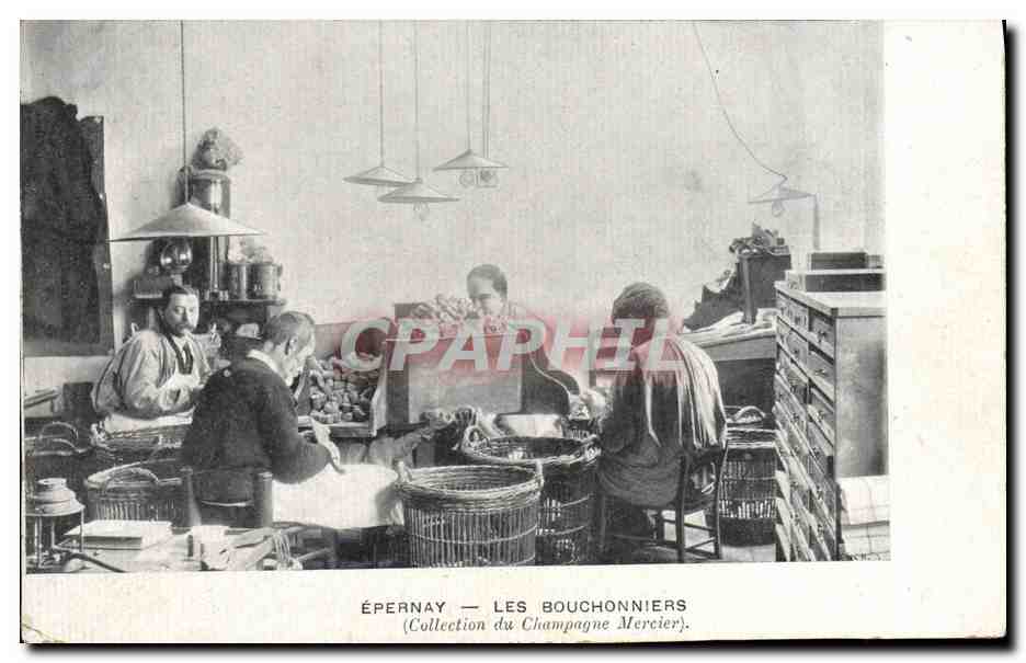 CPA Folklore Vigne Vendanges Epernay Les bouchonniers Champagne Mercier