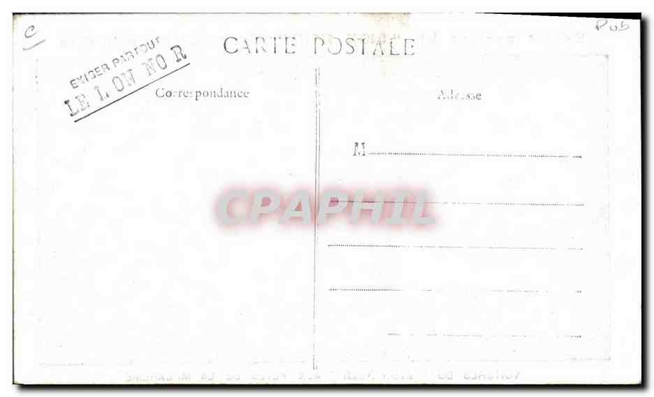 CPA Publicite Le Lion Noir Cirage creme a la cire Voitures du Lion Noir aux fetes de la mi careme  — Rückseite