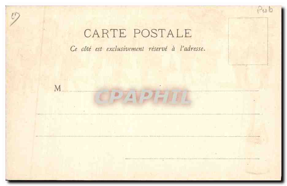 CPA Publicite Cristal Mont Pilat Militaria Eaux minerales  — Rückseite