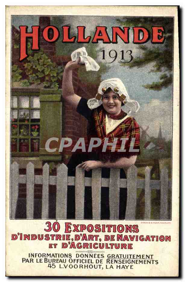 CPA Publicite Hollande 1913 30 Expositions d'industrie d'art de navigation et d'agriculture 