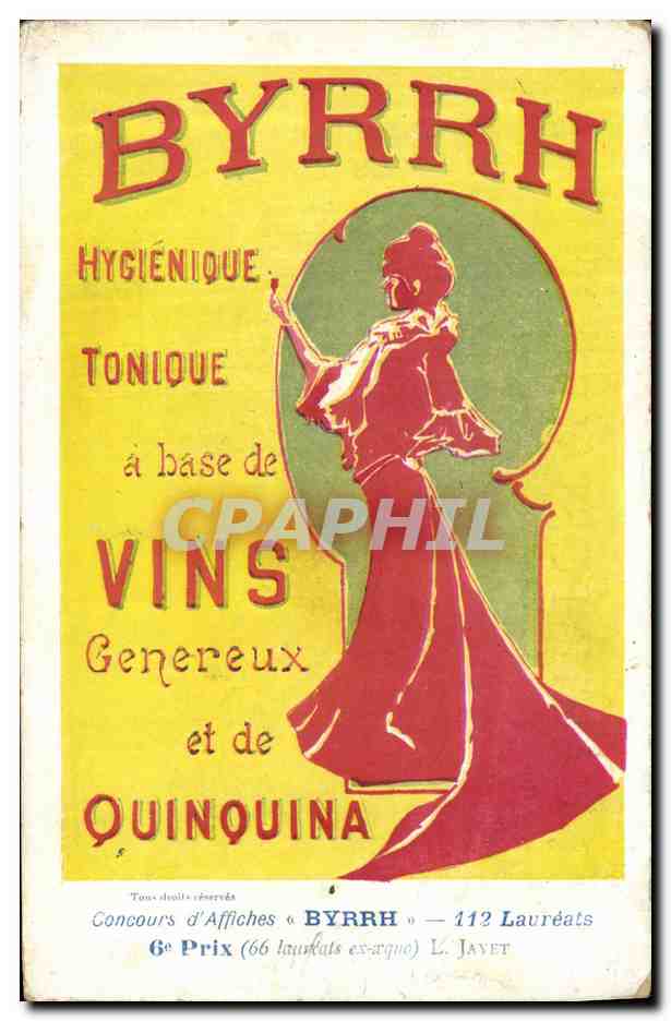 CPA Publicite Byrrh Quinquina Hygienique Tonique 