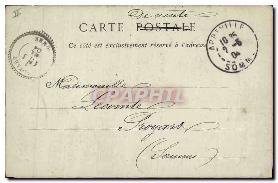 CPA Arbre Environs d'Abbeville L'arbre de la Vierge — Verso