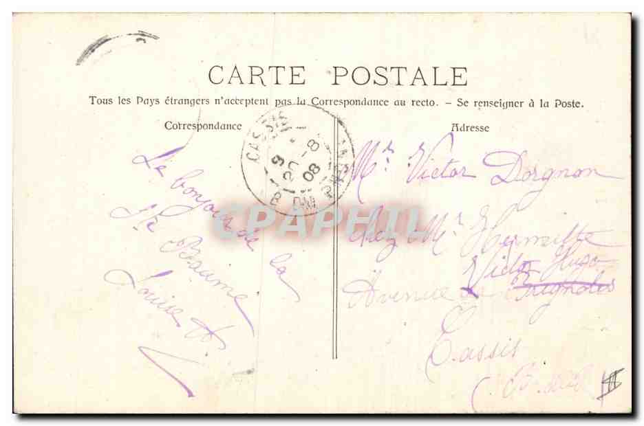 CPA Arbre La Sainte Baume Le grand chene — Rückseite