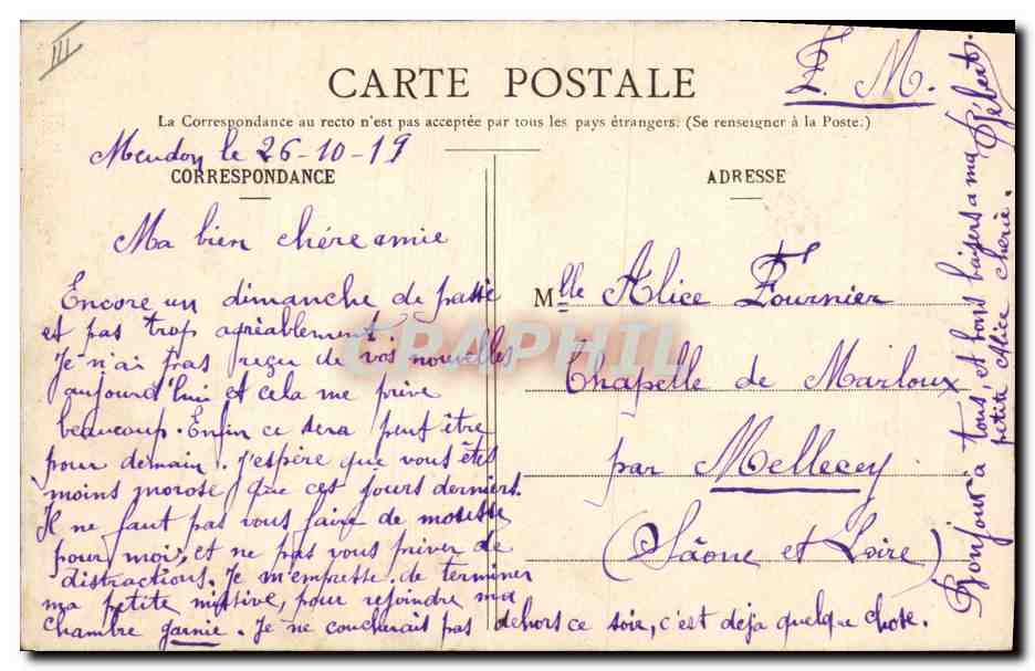 CPA Arbre Bois de Meudon Clamart L'arbre vert — Rückseite