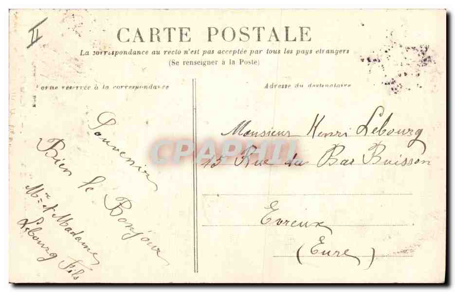 CPA Arbre Allouville Bellefosse Le chene chapelle — Rückseite