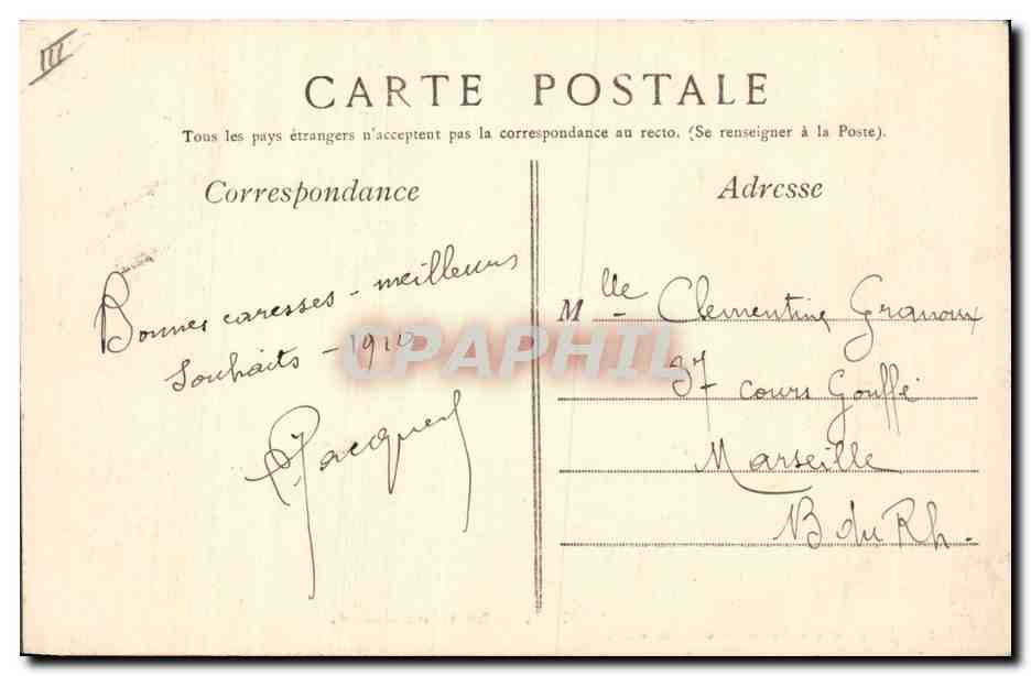 CPA Arbre Nimes Le gros cedre — Back