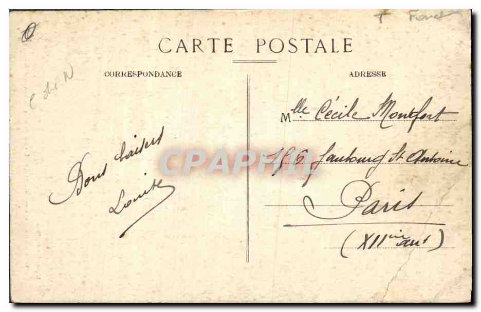CPA Arbre St Cast Le bois de la Vieux ville  — Verso