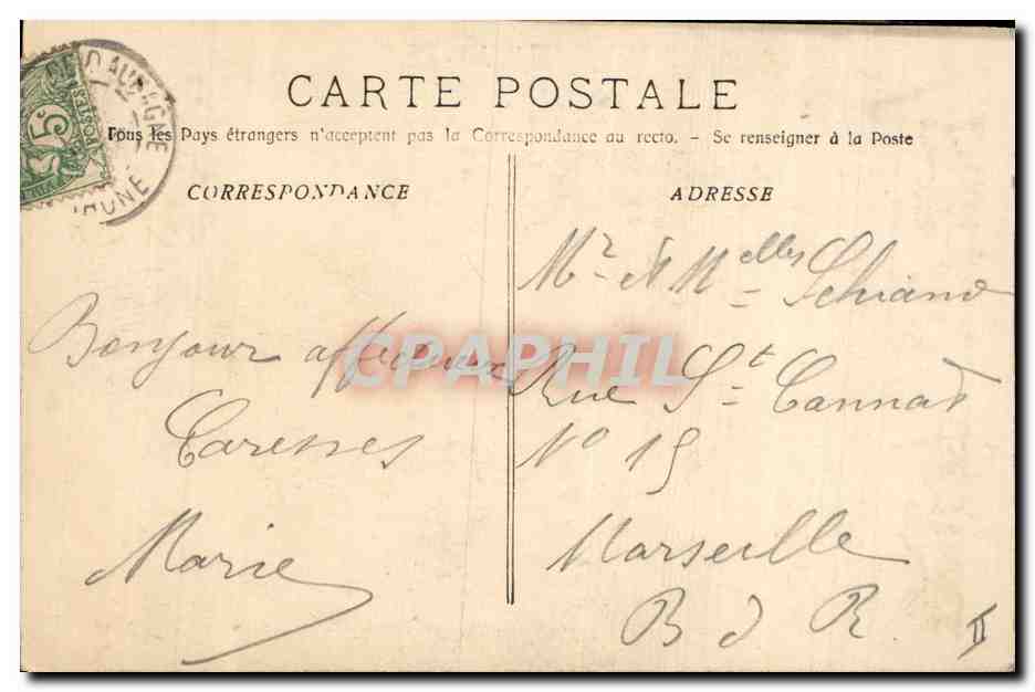 CPA Arbre La Sainte Baume Le grand chene — Rückseite
