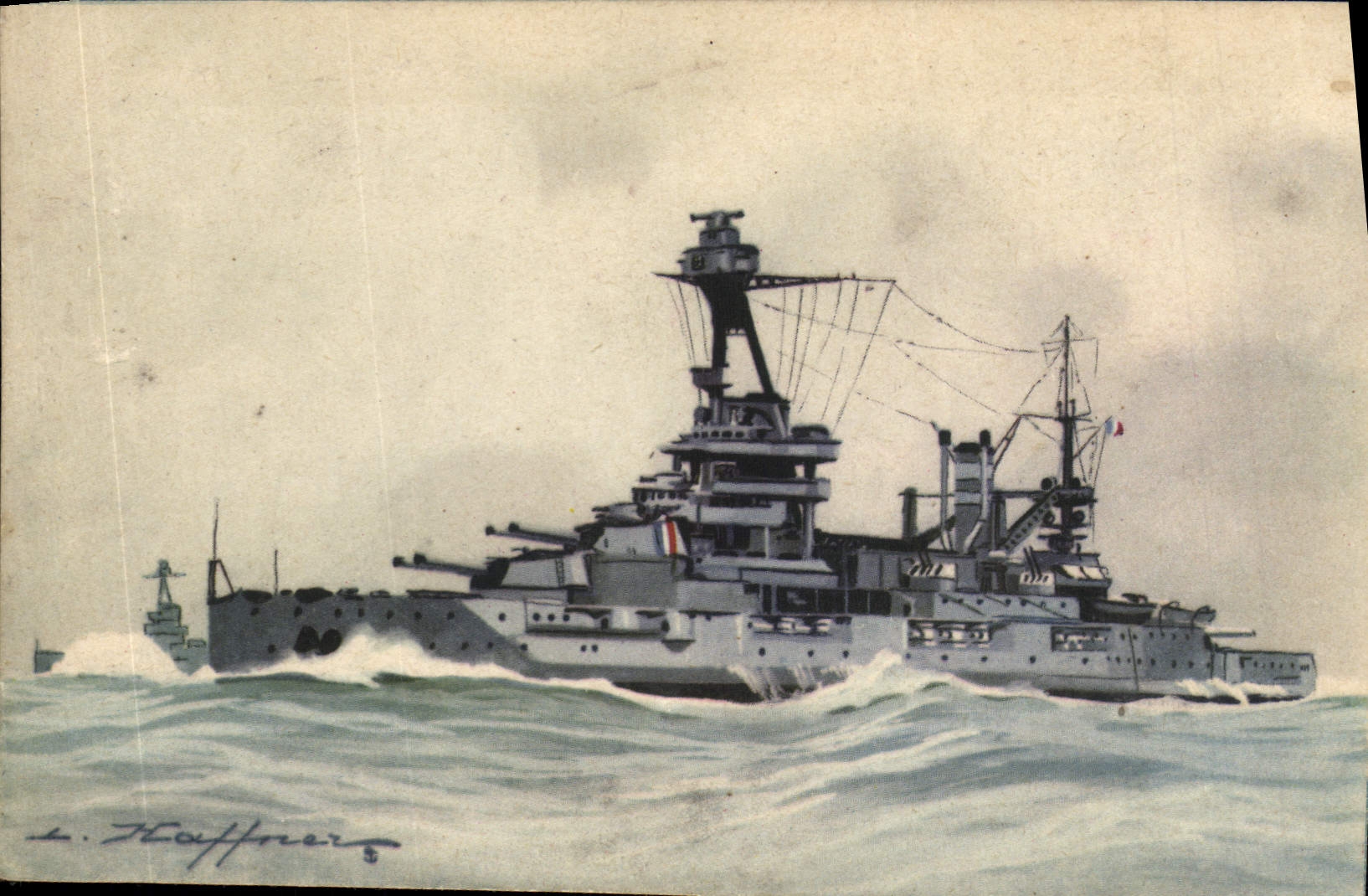 Cuirassé « Lorraine » — Collection de la Ligue Maritime et Coloniale — Éditeur AEC Paris