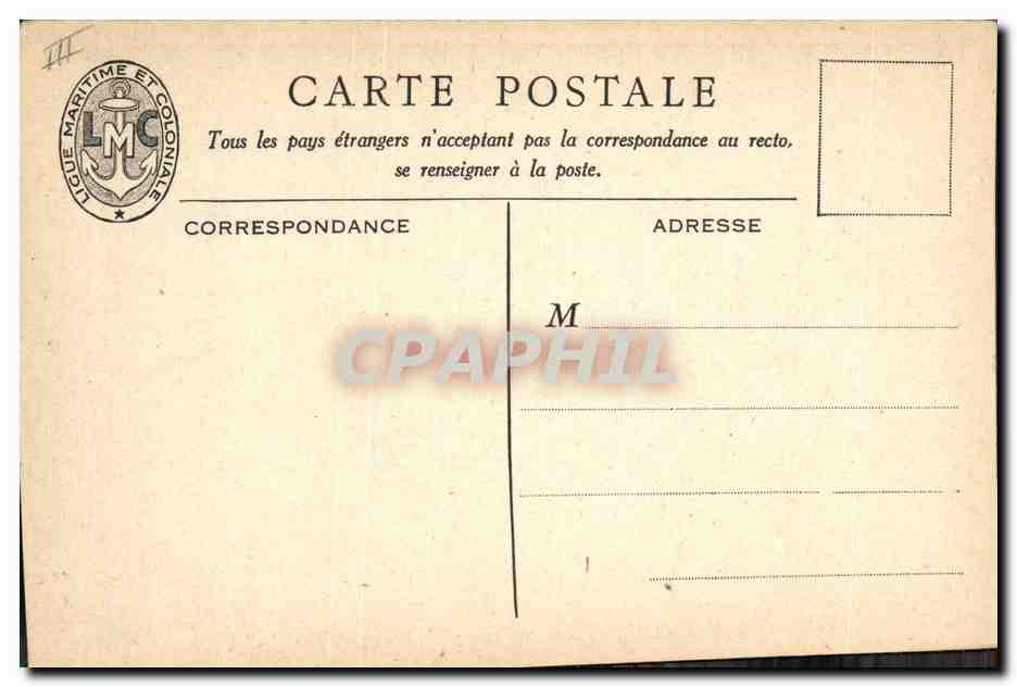 CPA Fantaisie Illustrateur Haffner Bateau de Guerre Croiseurs Type Duguay Trouin — Verso