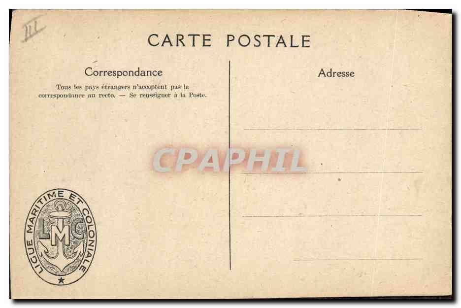 Convoi de Grands Voiliers escorté par des Torpilleurs — Ligue Maritime et Coloniale Française, 30, Boulevard des Capucines, Paris (9e). — Verso