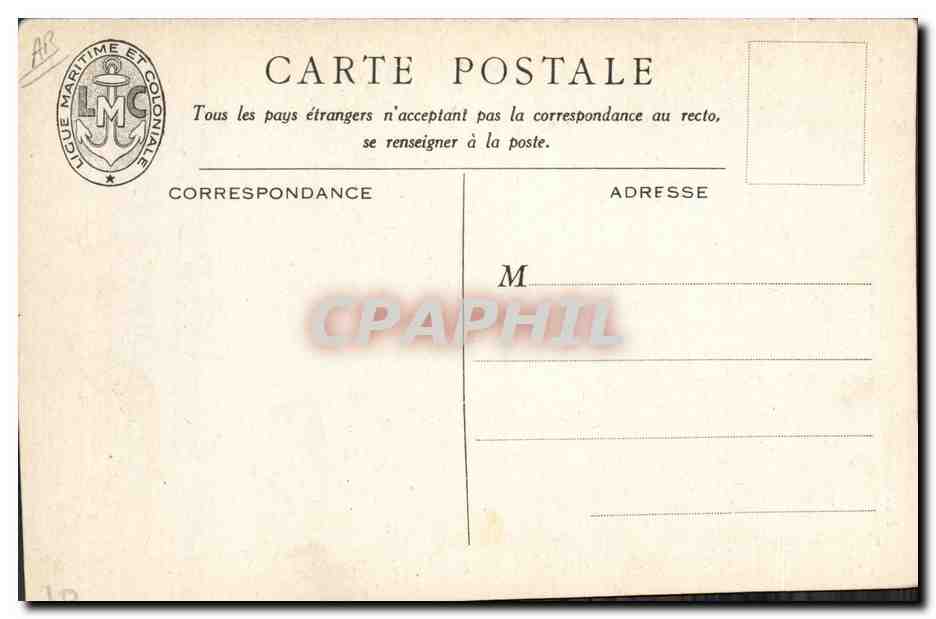 CPA Fantaisie Illustrateur Haffner Bateau de Guerre Croiseurs Type Tourville  — Verso